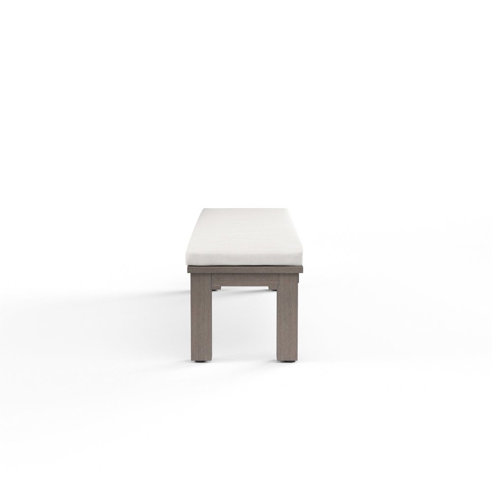 Outdoor Benches Laguna Dining Bench in Canvas Flax, No Welt