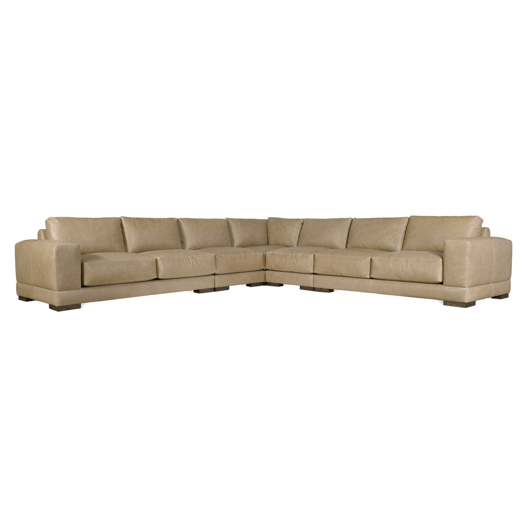 Lars Leather 5-Piece Sectional