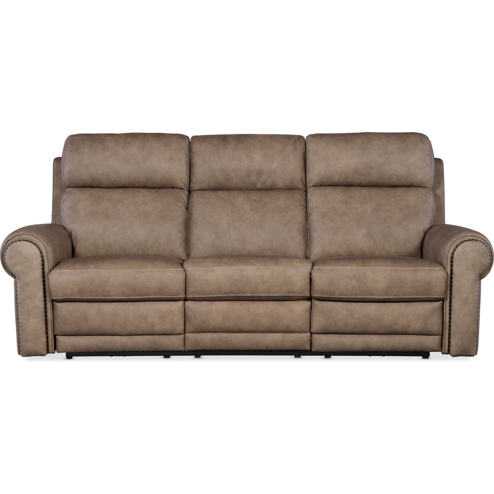 Summit Power Sofa with Power Headrest & Lumbar - Brown