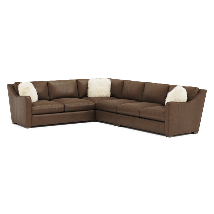 Ventura Leather 4-Piece Sectional