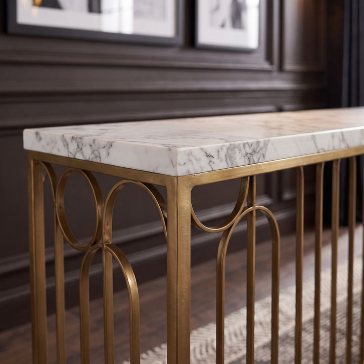 Boulevard Console Table — Marble / Brass