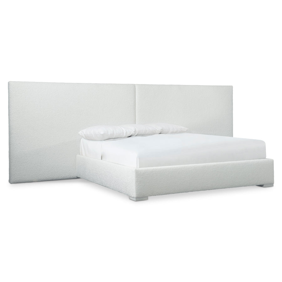 Solaria King Dual Headboard Fully Upholstered Panel Bed