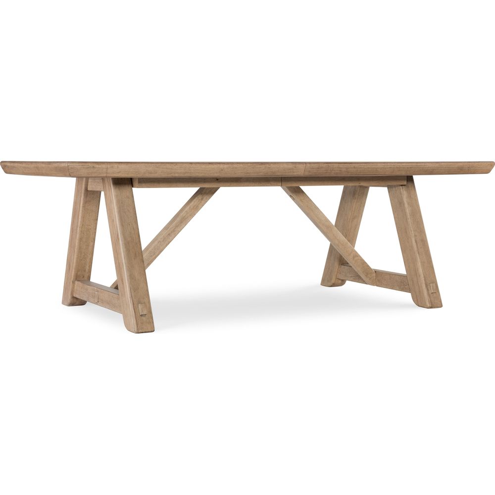 Vineyard Row Rectangle Dining Table with Two 20-inch Leaves - Light Wood