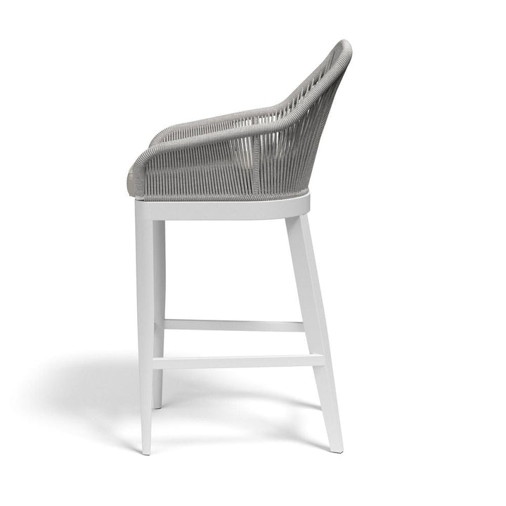 Outdoor Bar Stools Miami Barstool in Echo Ash w/ Self Welt