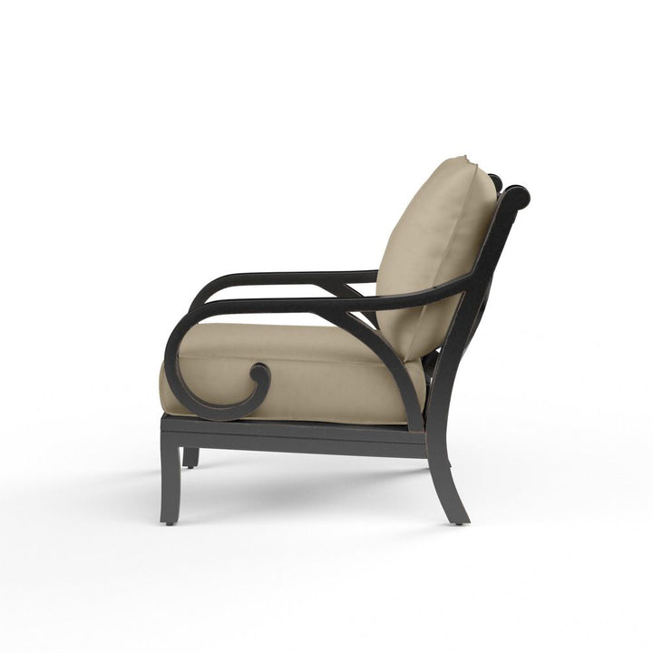 Outdoor Lounge Chairs Monterey Club Chair in Linen Stone w/ Selt Welt