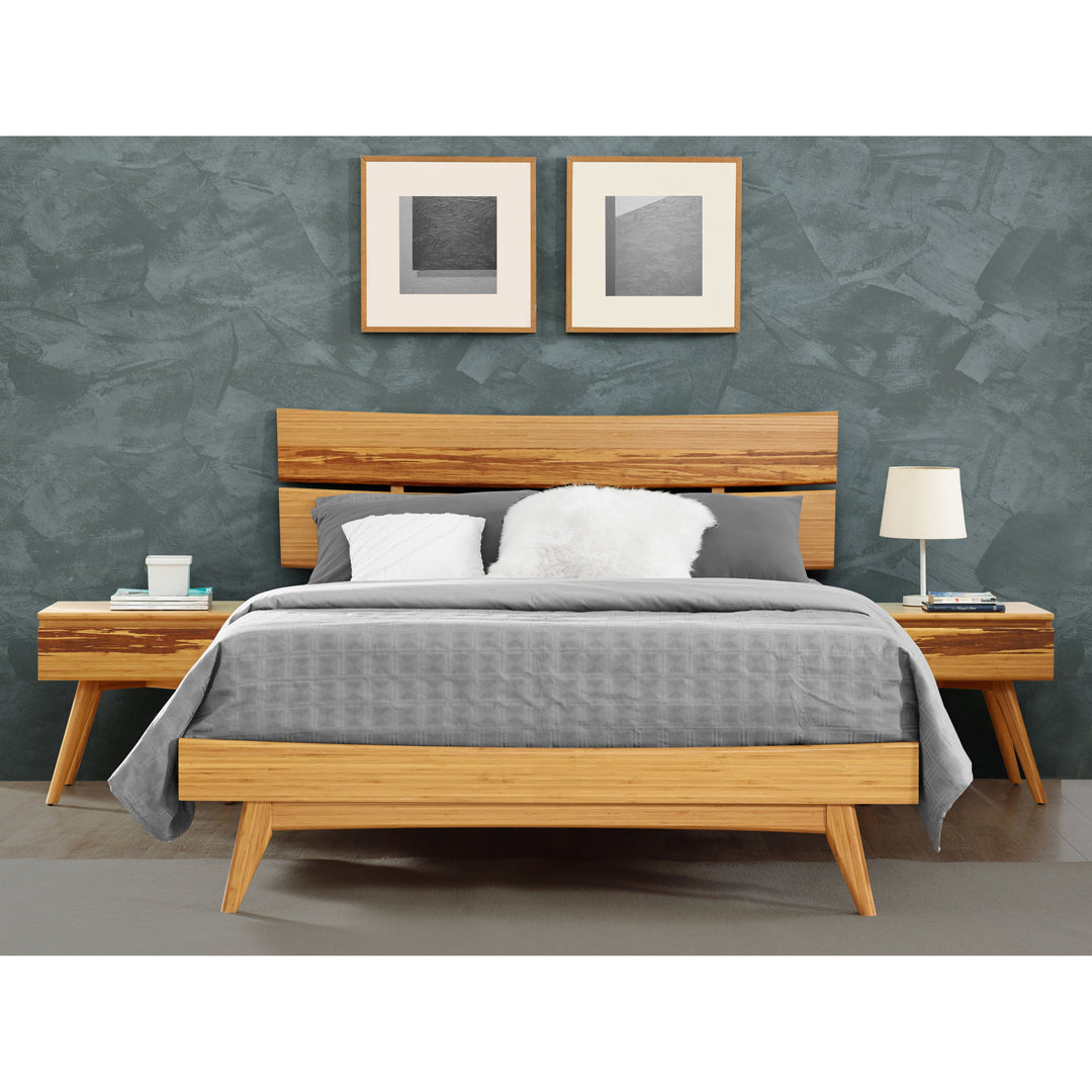 Azara Queen Platform Bed - Caramelized