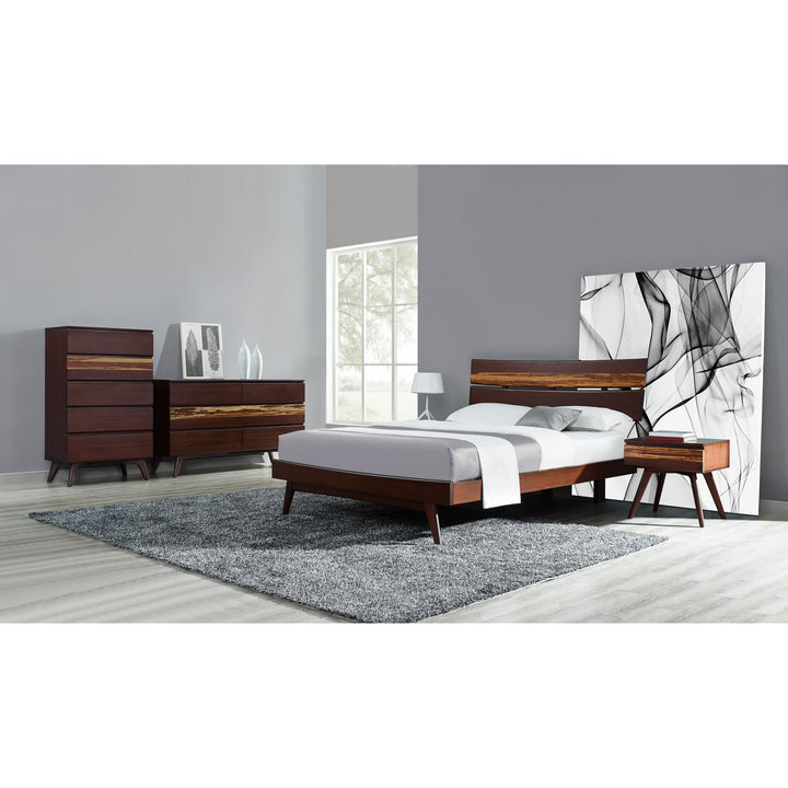 Azara California King Platform Bed - Sable