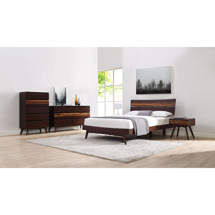 Azara California King Platform Bed - Sable