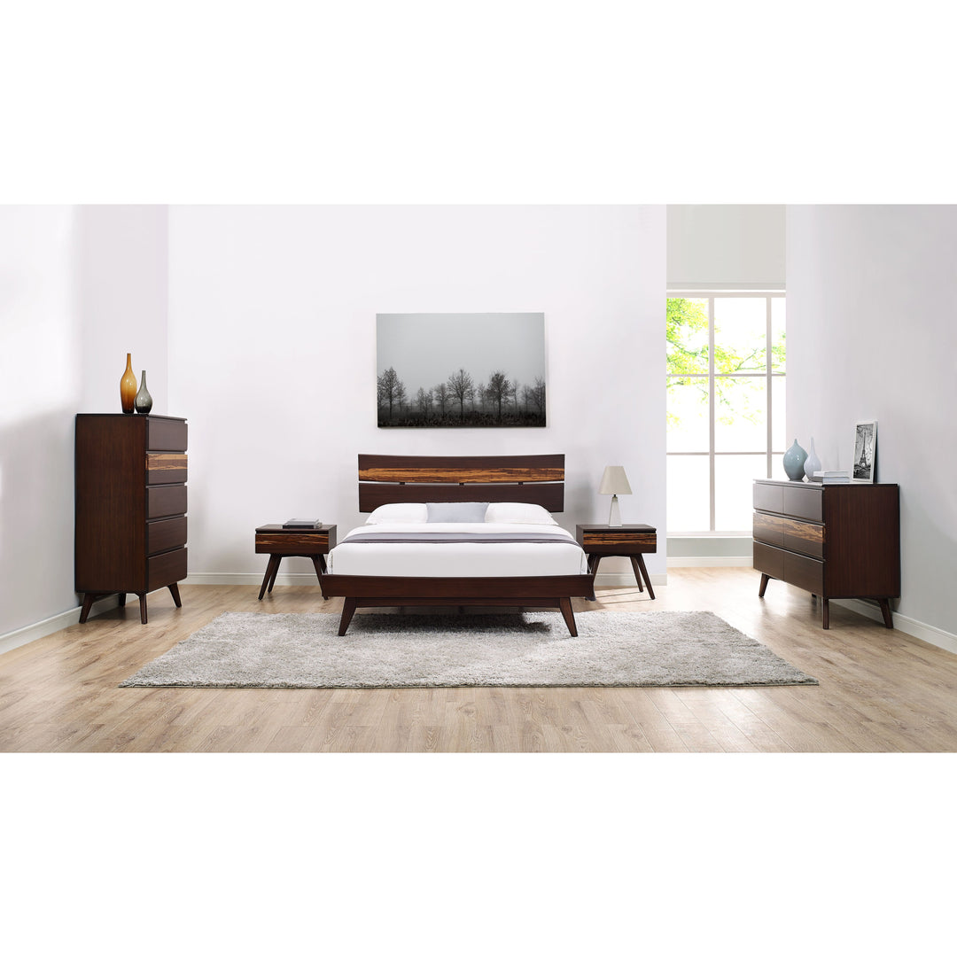 Azara California King Platform Bed - Sable