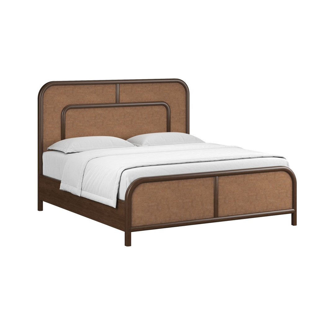 Verge King Woven Bed — Handcrafted Walnut