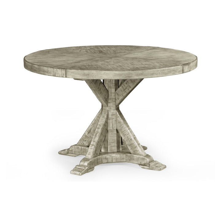 Circular Dining Table-Jonathan Charles-JCHARLES-491086-48D-CFW-Dining TablesCountry Walnut-48" Without Inbuilt Lazy Susan-22-France and Son