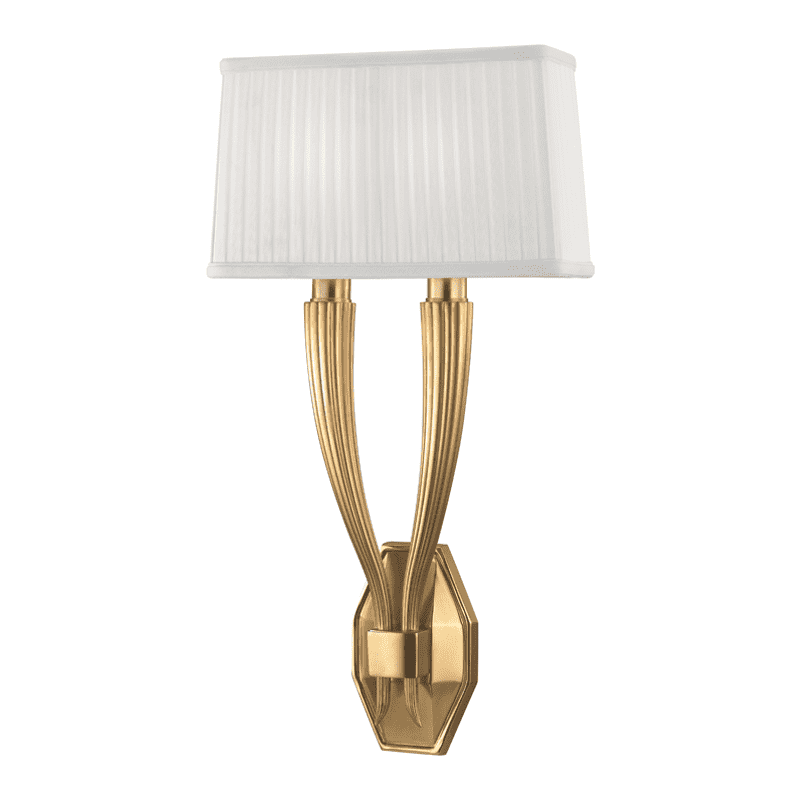 Erie 2 Light Wall Sconce-Hudson Valley-HVL-3862-AGB-Wall LightingAged Brass-1-France and Son