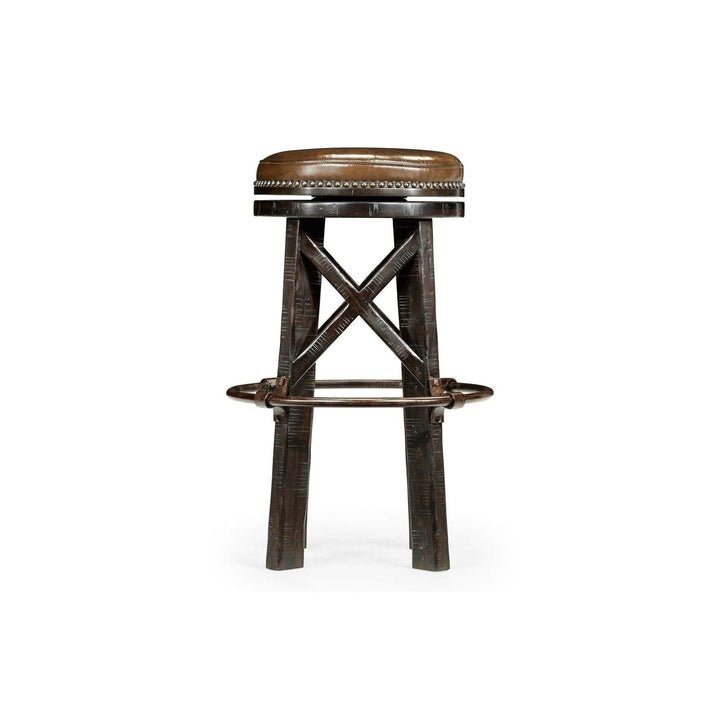 Casual Bar Stool-Jonathan Charles-JCHARLES-491071-CFW-Bar StoolsCountry Walnut-11-France and Son