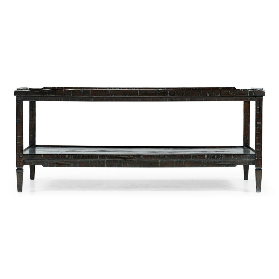 Casual Distressed Coffee Table-Jonathan Charles-JCHARLES-491021-CFW-Coffee TablesCountry Walnut-21-France and Son