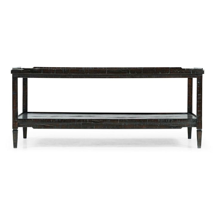 Casual Distressed Coffee Table-Jonathan Charles-JCHARLES-491021-CFW-Coffee TablesCountry Walnut-21-France and Son