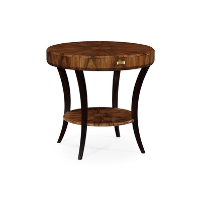 Round Side Table with Drawer-Jonathan Charles-JCHARLES-494000-SAS-Side TablesSantos Rosewood Veneered-15-France and Son