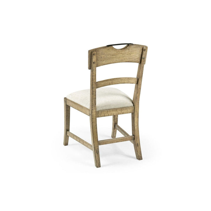 Casual Planked Dining Side Chair-Jonathan Charles-JCHARLES-491076-SC-DTD-F400-Dining ChairsDark Driftwood-10-France and Son