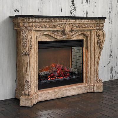 Floral Electric Fireplace-Ambella-AMBELLA-01129-400-061-Decor-1-France and Son