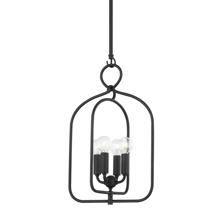 Mallory 4 Light Small Pendant-Mitzi-HVL-H512701S-AI-PendantsAged Iron-1-France and Son