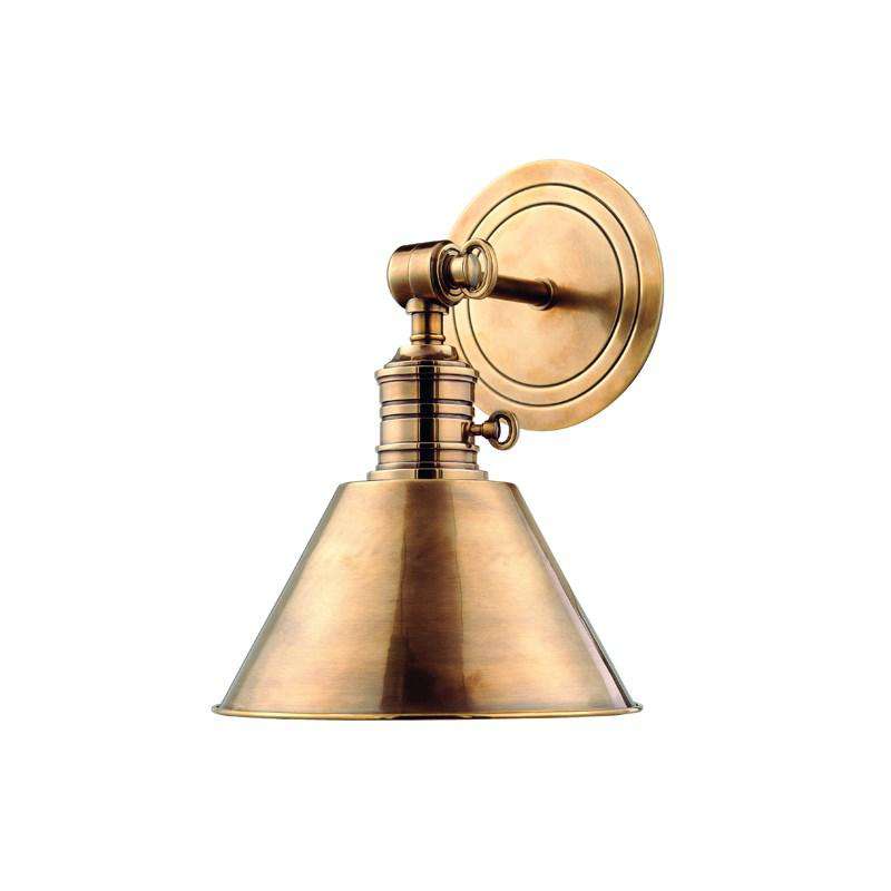 Garden City 1 Light Wall Sconce Aged Brass-Hudson Valley-HVL-8321-AGB-Wall LightingAged Brass-1-France and Son