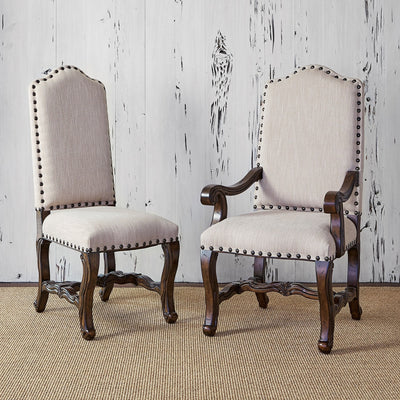 Florence Arm Chair - Small (Tweed)-Ambella-AMBELLA-02007-625-021-Dining Chairs-1-France and Son