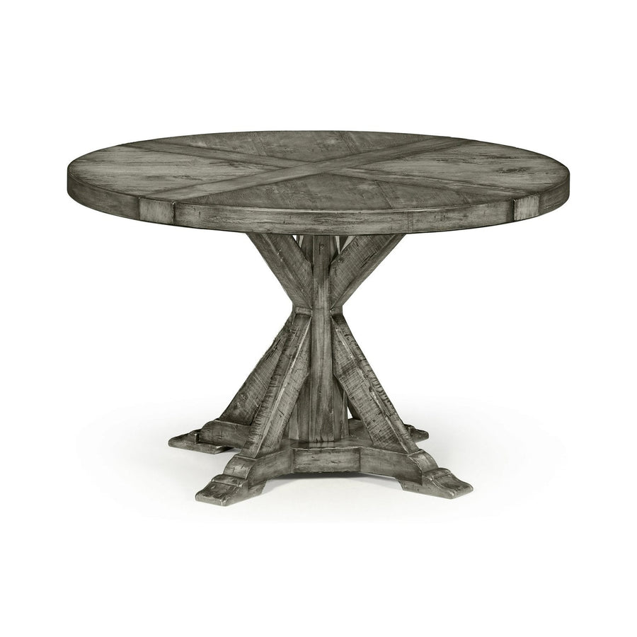 Circular Dining Table-Jonathan Charles-JCHARLES-491086-48D-CFW-Dining TablesCountry Walnut-48" Without Inbuilt Lazy Susan-1-France and Son