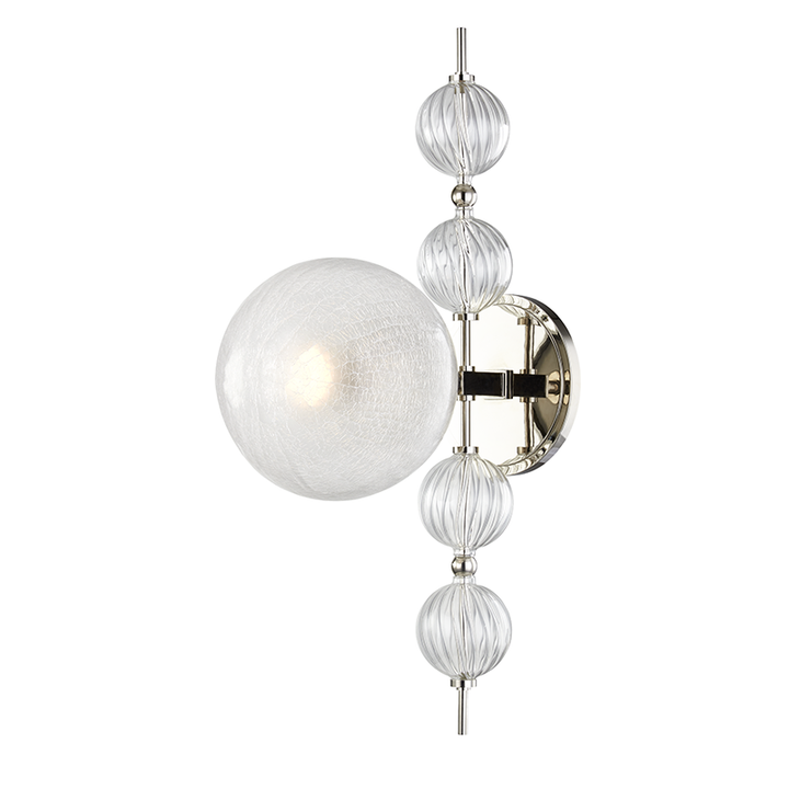 Calypso 1 Light Wall Sconce-Hudson Valley-HVL-6400-PN-Wall LightingPolished Nickel-2-France and Son