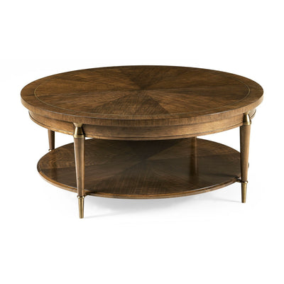 Toulouse Round Cocktail Table-Jonathan Charles-JCHARLES-500359-WTL-Coffee Tables-1-France and Son
