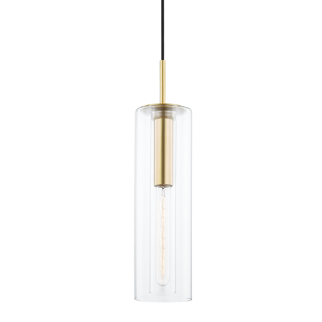 Belinda 1 Light Pendant-Mitzi-HVL-H415701B-AGB-PendantsAged Brass-4.75"-4-France and Son