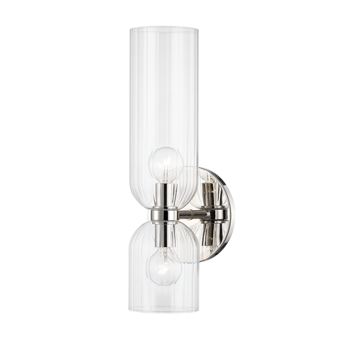 Sayville 2 Light Wall Sconce-Hudson Valley-HVL-4122-PN-Wall LightingPolished Nickel-2-France and Son