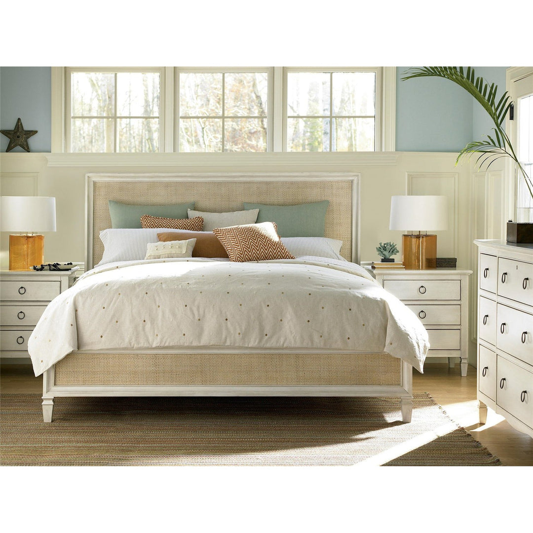 Summer Hill Collection - Woven Accent Bed-Universal Furniture-UNIV-987230B-BedsCal King-Cotton Cream-3-France and Son