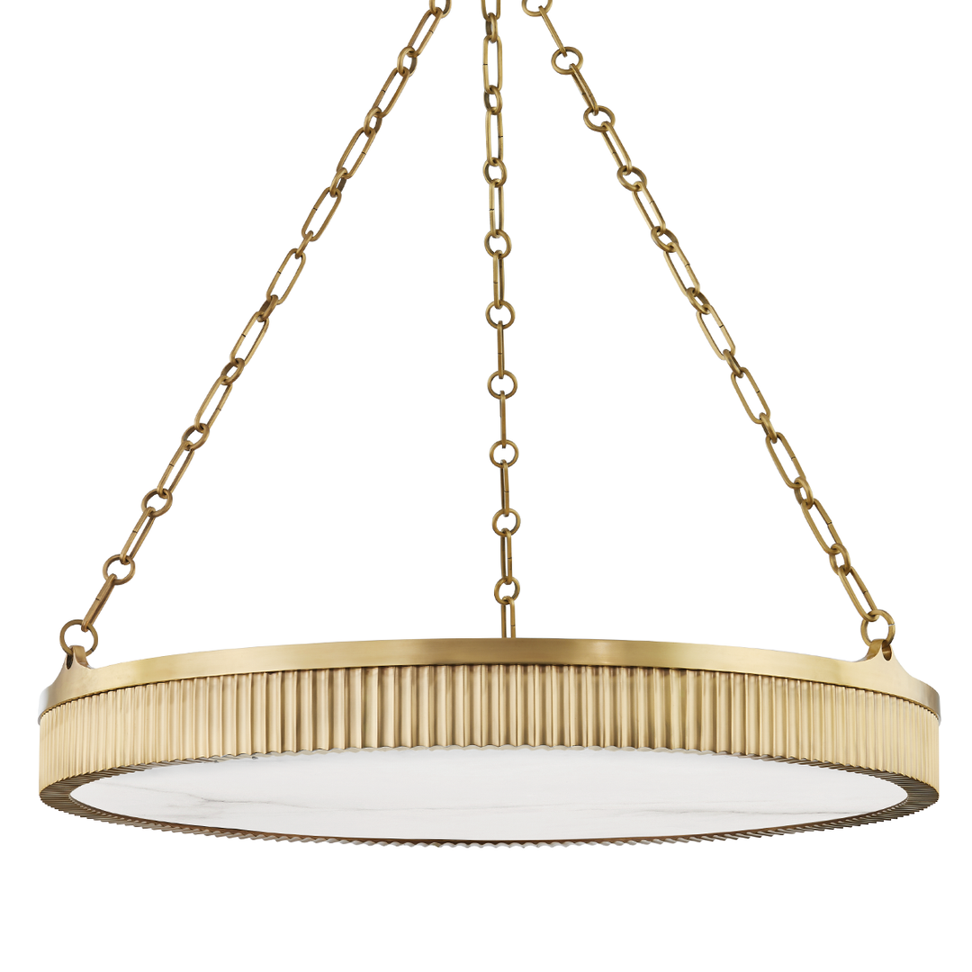 Lyden 8 Light Pendant-Hudson Valley-HVL-532-AGB-PendantsAged Brass-1-France and Son