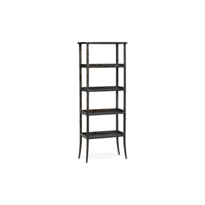 Casual Four-Tier Étagère-Jonathan Charles-JCHARLES-491100-CFW-Bookcases & CabinetsCountry Walnut-8-France and Son