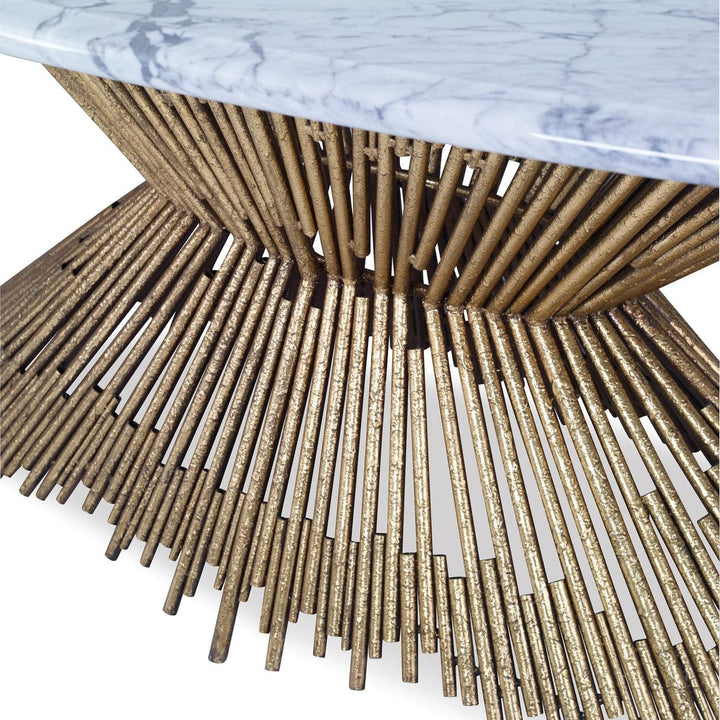 Pick Up Sticks Dining Table Base (base only)-Ambella-AMBELLA-05237-640-002-Dining TablesSmall (round)-Gold Leaf-3-France and Son