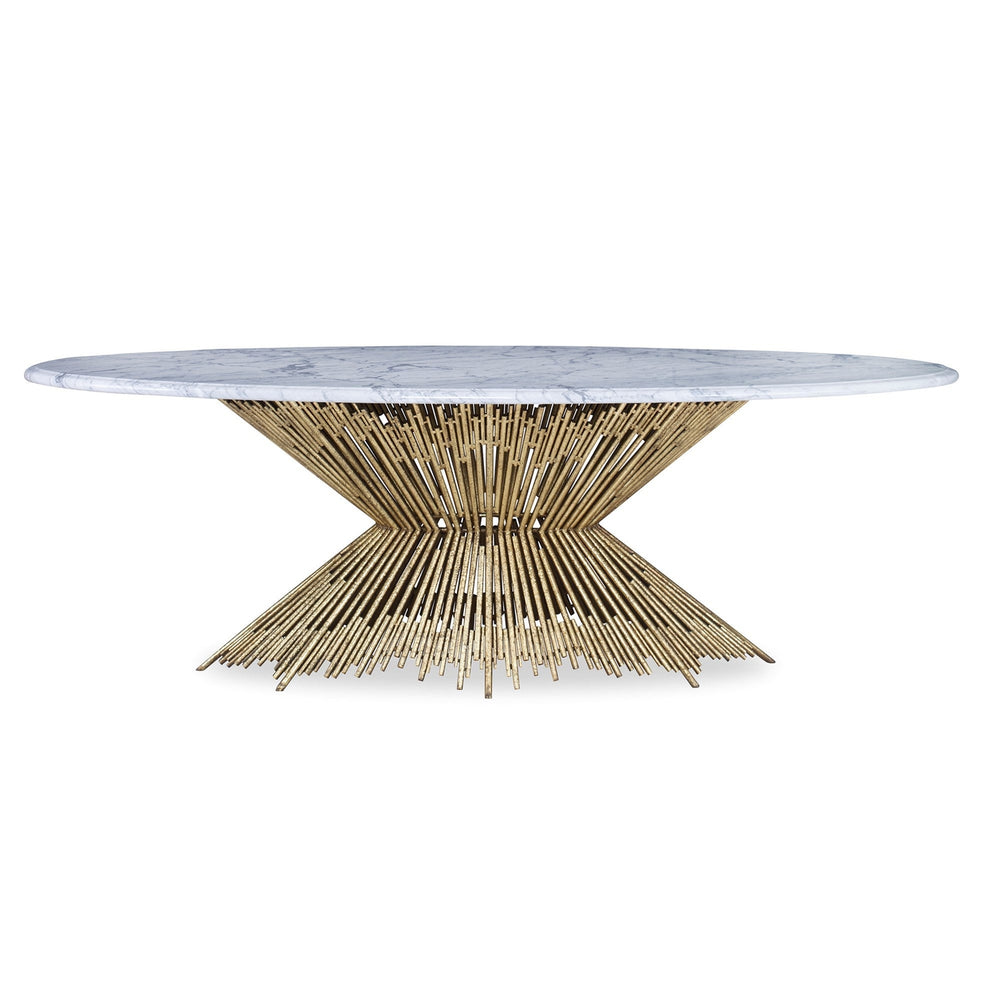 Pick Up Sticks Dining Table Base (base only)-Ambella-AMBELLA-05237-640-002-Dining TablesSmall (round)-Gold Leaf-2-France and Son