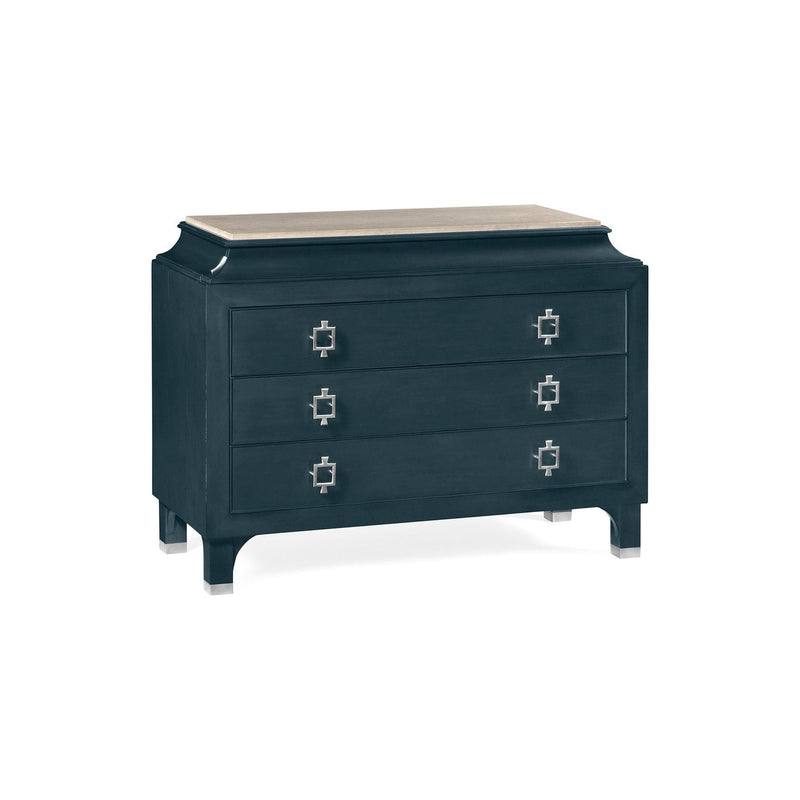Oak Chest of Drawers with Marble Top-Jonathan Charles-JCHARLES-495652-GYO-DressersGreyed Oak & Carrara White Marble-11-France and Son