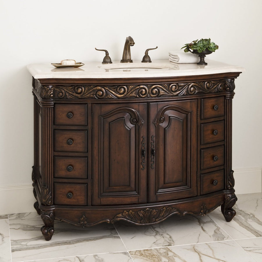 Provincial Sink Chest - Dark-Ambella-AMBELLA-06227-110-226-Bathroom VanitySingle-2-France and Son