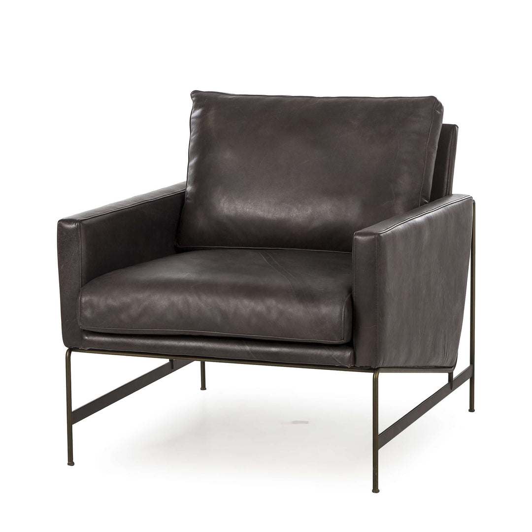 Vanessa Chair - Destroyed Black Leather