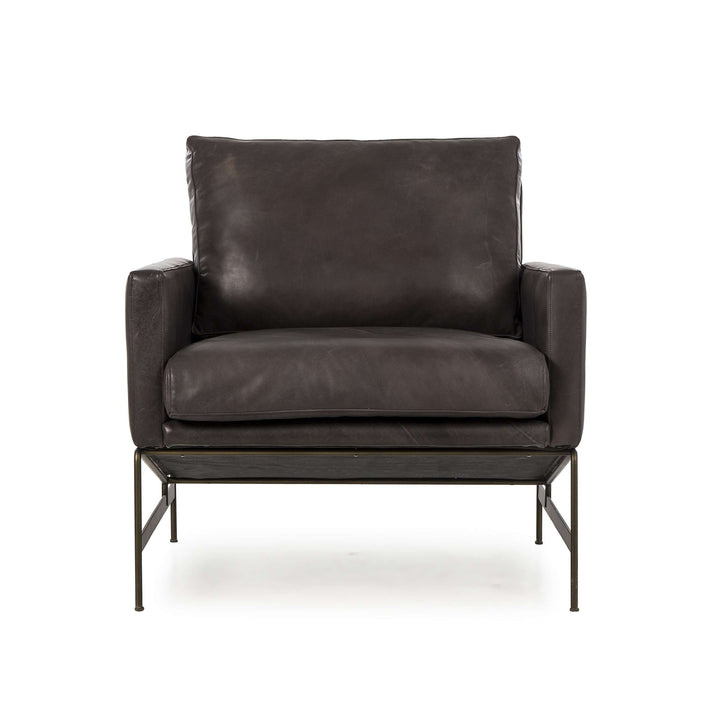 Vanessa Chair - Destroyed Black Leather