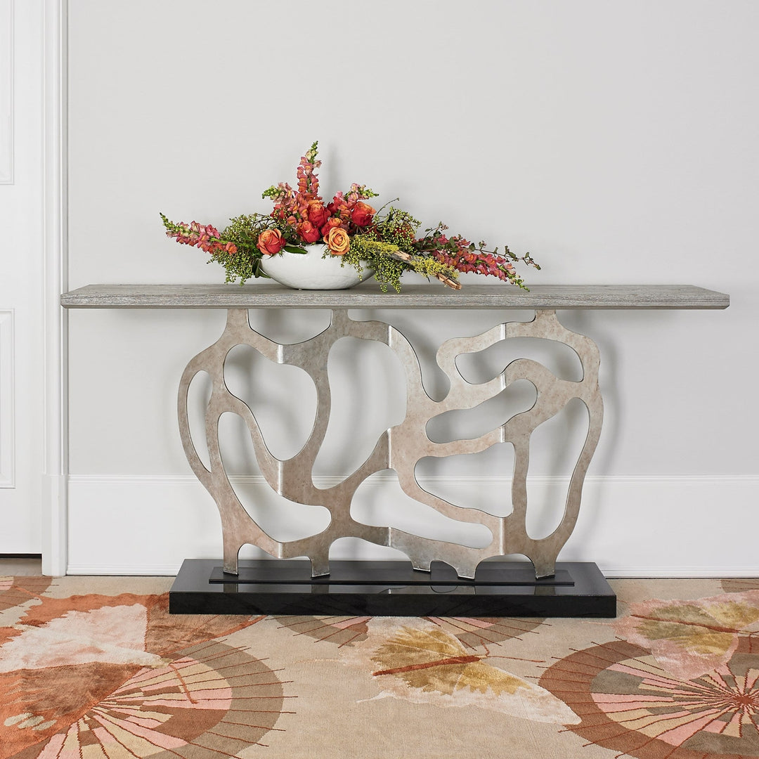 Sculpted Console-Ambella-AMBELLA-07200-850-003-Console TablesGold-5-France and Son