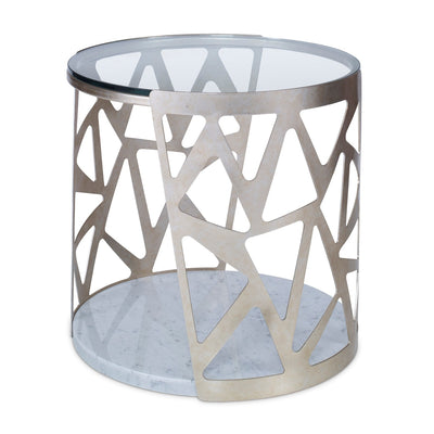 Pierced Round End Table-Ambella-AMBELLA-07269-900-001-Side Tables-1-France and Son