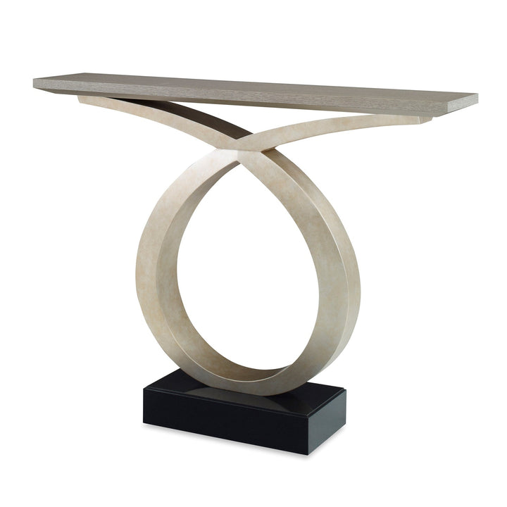 Loophole Console Table - Gold-Ambella-AMBELLA-07286-850-002-Console TablesSilver-4-France and Son