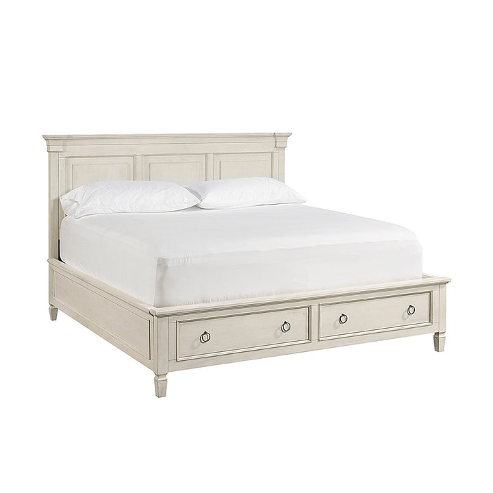 Summer Hill Collection - Storage Bed-Universal Furniture-UNIV-987260SB-BedsKing-Cotton Cream-7-France and Son