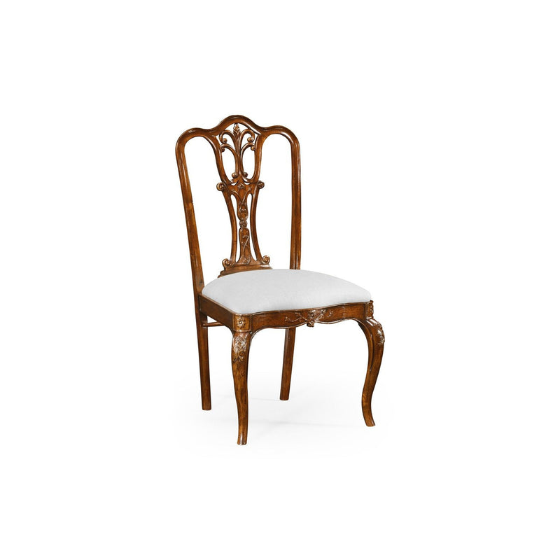18th Century Dining Side Chair-Jonathan Charles-JCHARLES-492476-SC-MAH-F200-Dining ChairsMahogany & Skipper-6-France and Son