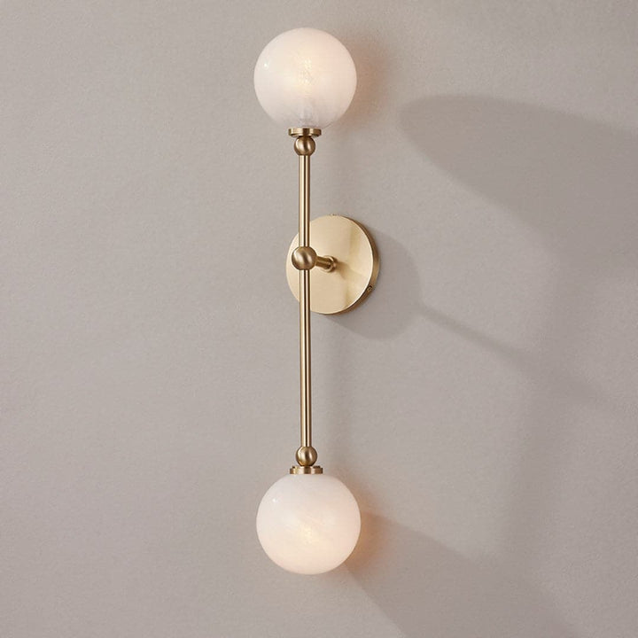 Andrews 2 Light Wall Sconce-Hudson Valley-HVL-4802-AGB-1-Outdoor Wall SconcesAged Brass-2-France and Son