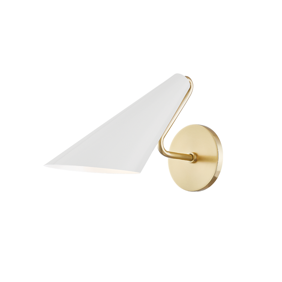 Talia 1 Light Wall Sconce-Mitzi-HVL-H399101-AGB/DG-Outdoor Wall SconcesAged Brass / Dove Gray Combo-1-France and Son