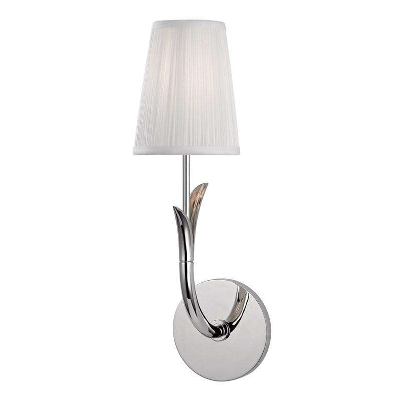 Deering 1 Light Wall Sconce-Hudson Valley-HVL-9401-PN-Wall LightingPolished Nickel-2-France and Son