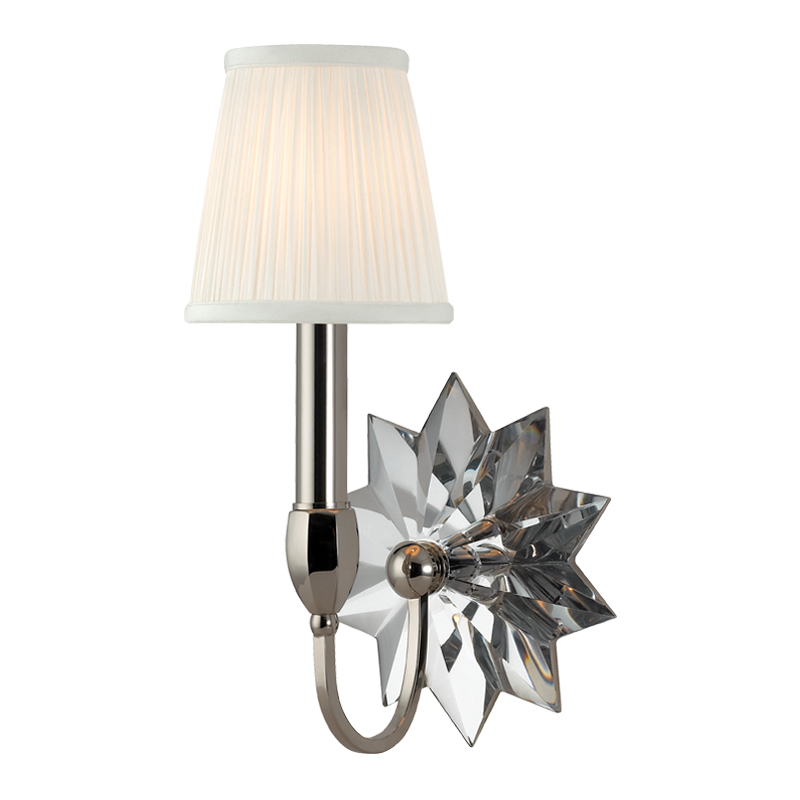 Barton 1 Light Wall Sconce-Hudson Valley-HVL-3211-PN-Wall LightingPolished Nickel-2-France and Son