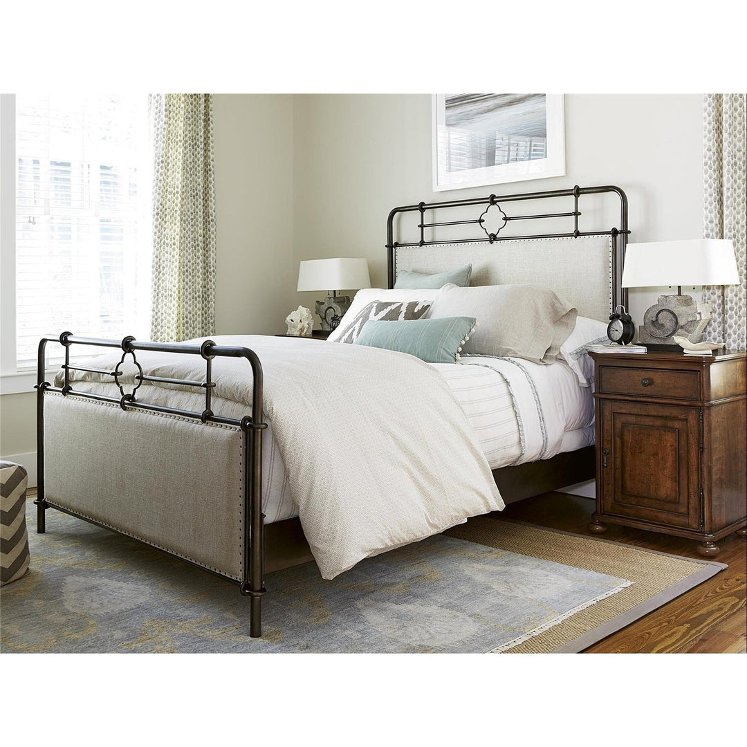 Curated Upholstered Metal Bed-Universal Furniture-UNIV-596320B-BedsKing-3-France and Son