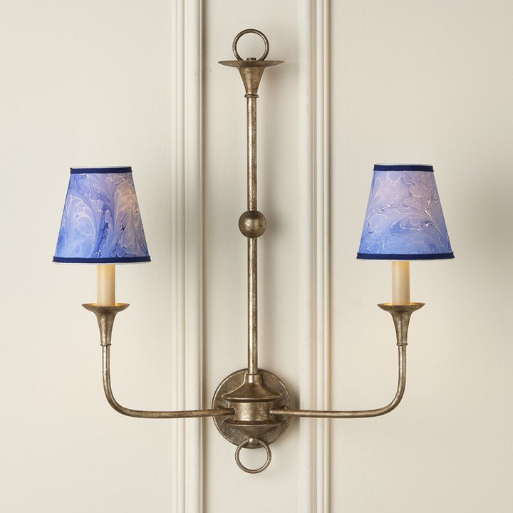 Marble Paper Tapered Chandelier-Currey-CURY-0900-0013-Wall LightingBlue-2-France and Son